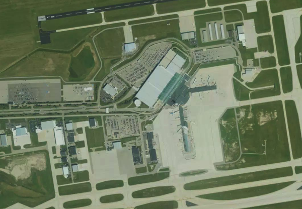 Satellite view of Gerald Ford Airport