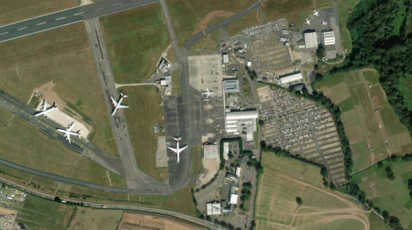 Satellite view of Bournemouth Airport