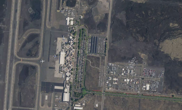 Satellite view of Kona Airport