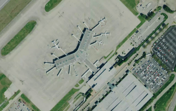 Satellite view of Knoxville Airport