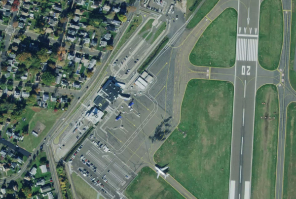 Satellite view of Tweed-New Haven Airport