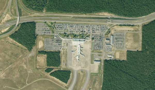 Satellite view of Fort Walton Beach Airport