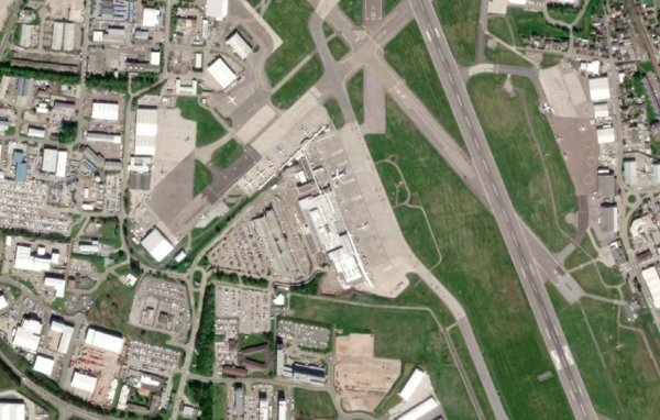 Satellite view of Aberdeen Airport