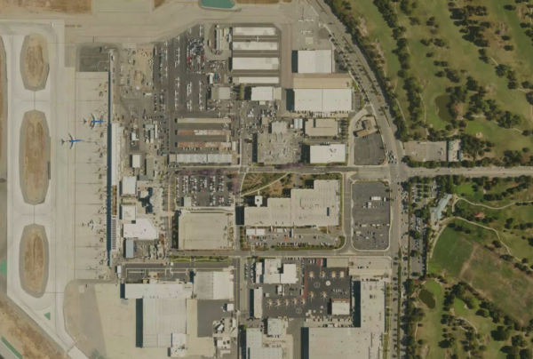 Satellite view of Long Beach Airport