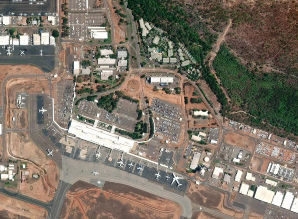 Satellite view of Darwin Airport